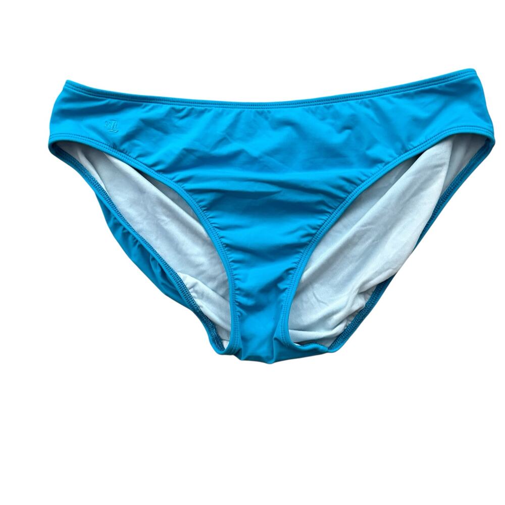 Lauren Ralph Lauren woman's Size 14 Tropical Blue Swimwear Bikini Bottoms Beach